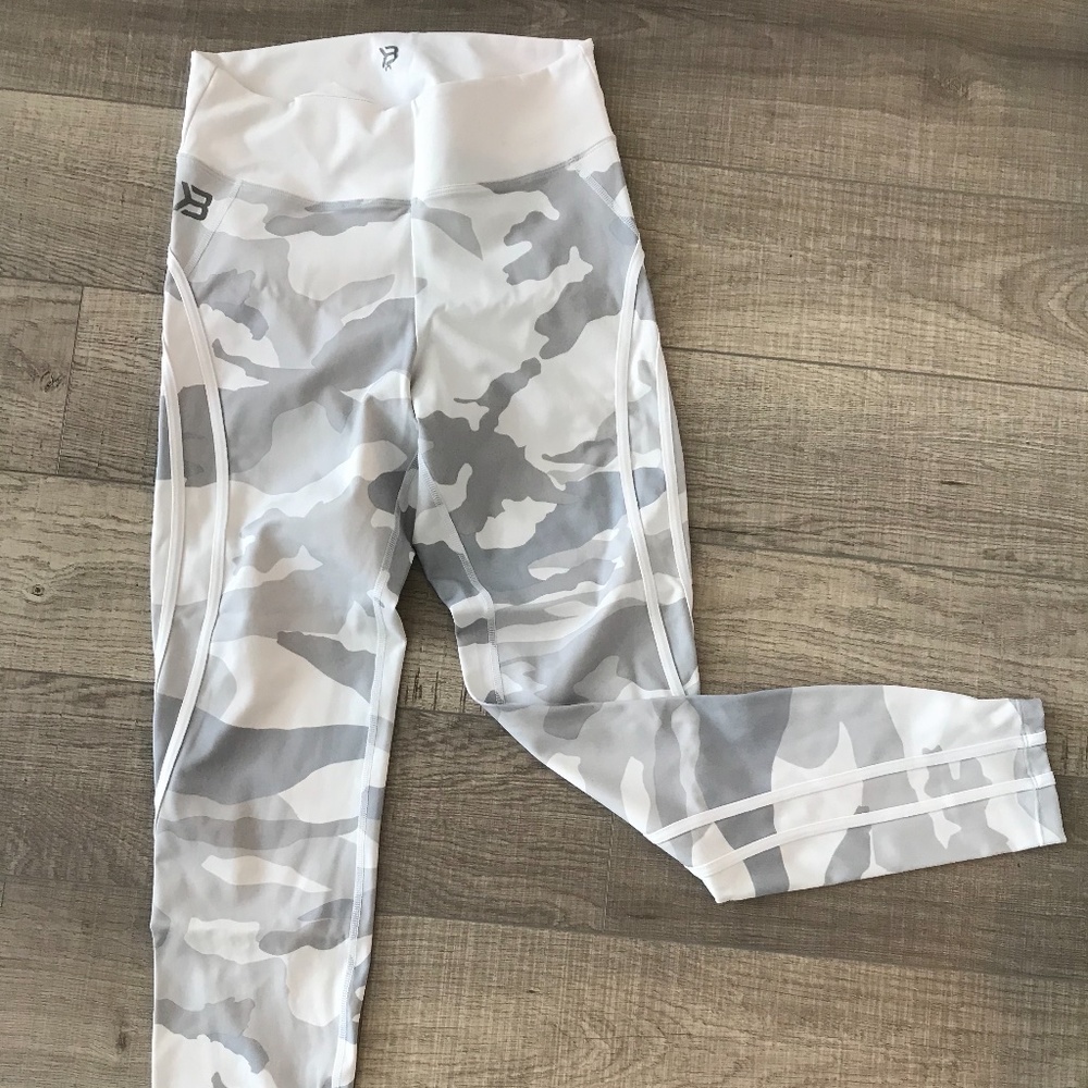 Better Bodies White Camo High Tights